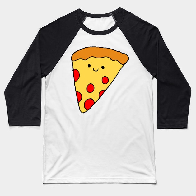 Cute Pizza Baseball T-Shirt by jhsells98